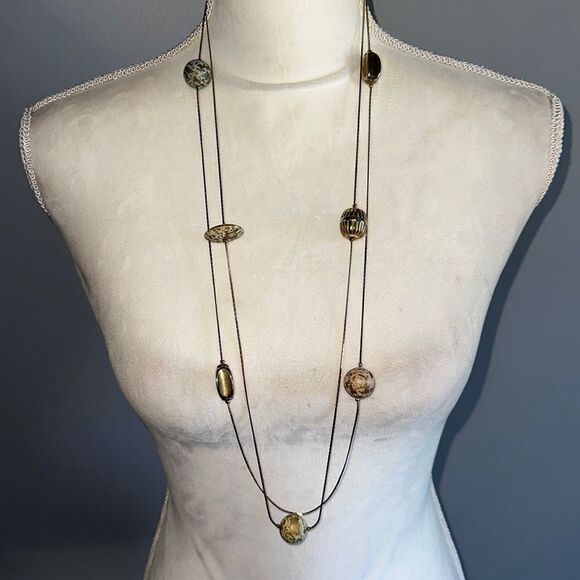 Vintage Bohemian Double Serpentine Chain with Beads! - Picture 1 of 12